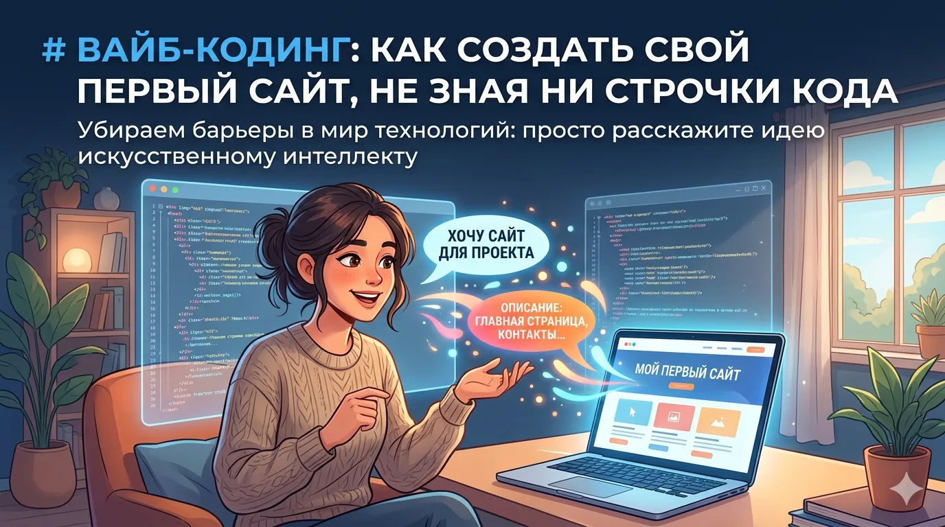 Вайб-кодинг: как создать свой первый сайт, не зная ни строчки кода